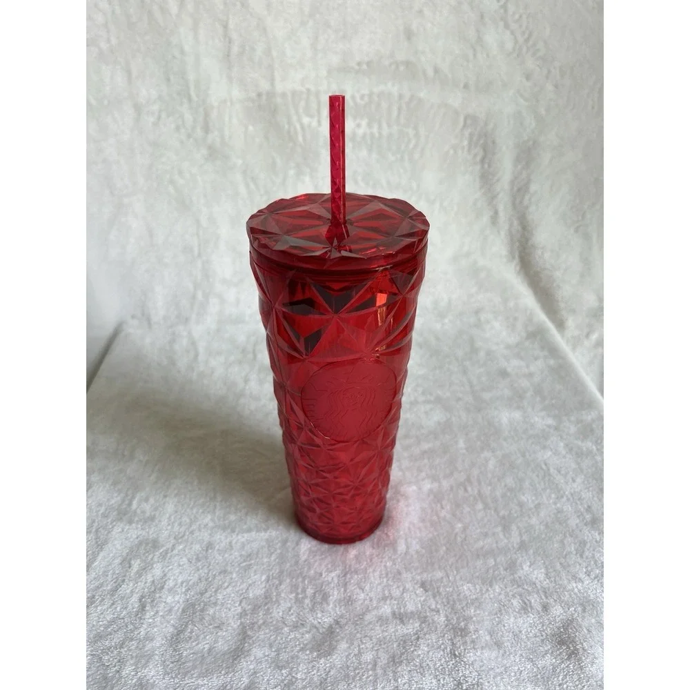 Starbucks Christmas Holidays‎ 2023 Red Diamond Prism Crystal Venti 24oz Tumbler